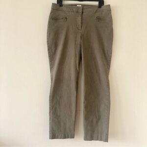 Talbots Curvy green khaki pants size 14